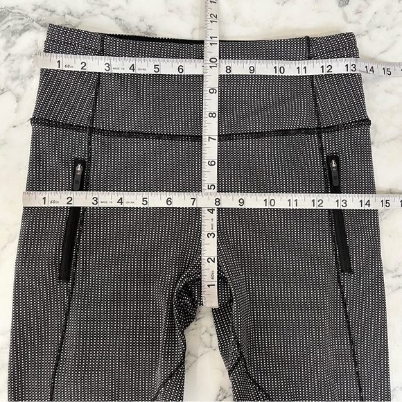 Lululemon tiny geo black white full length leggings zippered pockets luxtreme 6 - Picture 8 of 11